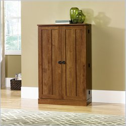 Sauder August Hill Multimedia Storage Cabinet in Oiled Oak