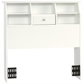 Sauder Shoal Creek Twin Bookcase Headboard in Soft White