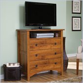 Sauder Rose Valley Highboy TV Stand in Abbey Oak