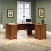 Sauder Select L-Shaped Desk in Shaker Cherry
