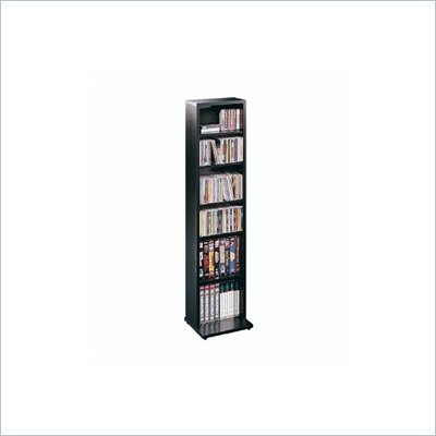DVD/CD Media Storage wall unit in Matte Black Finish