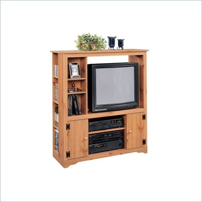 Sugar Creek Collection Spiced Pine Entertainment Console and Hutch