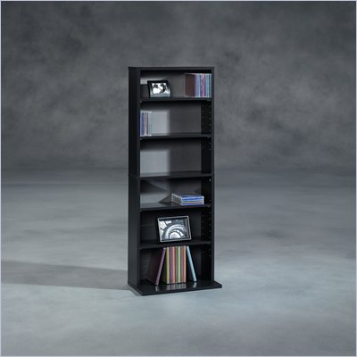 Sauder Beginnings Multimedia Storage Tower in Black