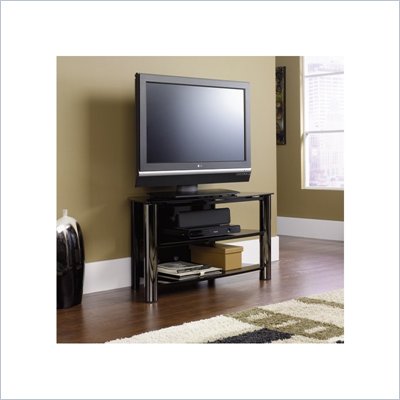 Sauder Chroma Panel TV Stand in Black