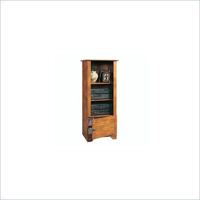 Sauder Colony Maple Audio Pier in Brushed Maple Wood Finish