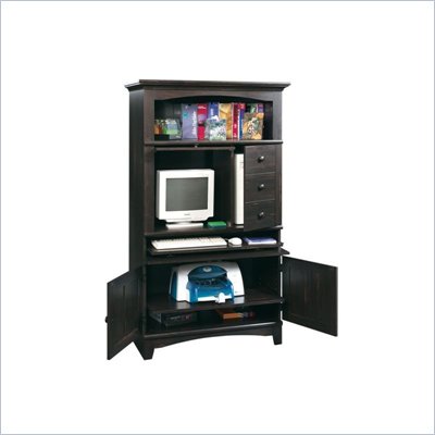 Computer Armoires on Available Arbor Valley Computer Armoire In Antique Black 137047