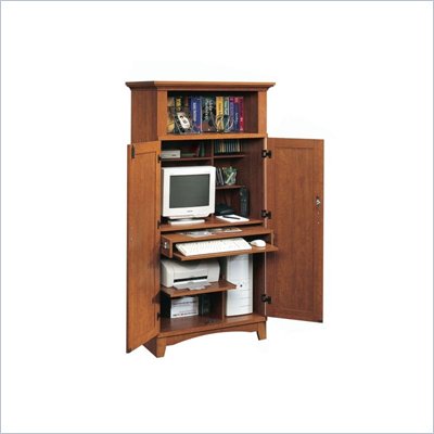 Sauder Mission Computer Armoire in Fruitwood Finish