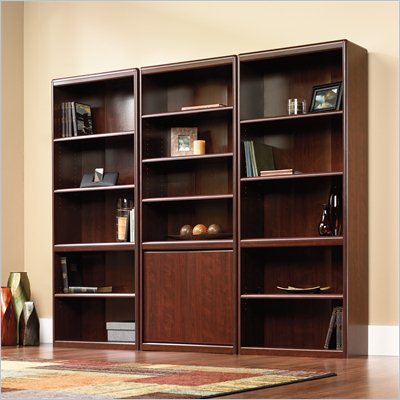 Sauder Cornerstone Library Bookcase in Classic Cherry