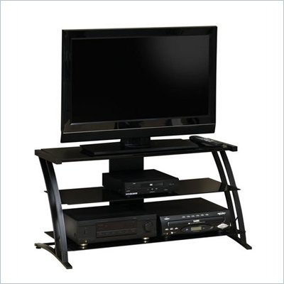 Sauder Deco Panel TV Stand in Black