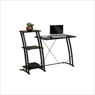 Sauder Deco Tiered Desk in Black