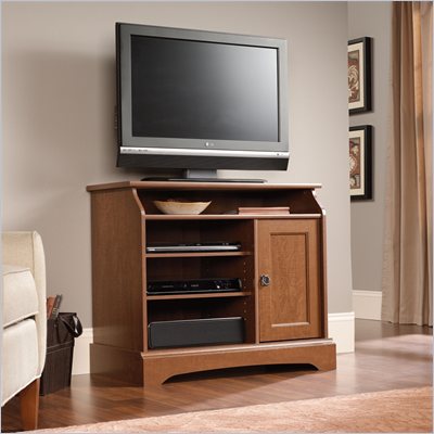 Sauder Graham Hill Highboy TV Stand in Autumn Maple