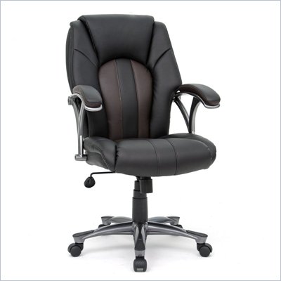   Office Chair on Sauder Gruga Duraplush Mid Back Mangers Chair In Black   410593