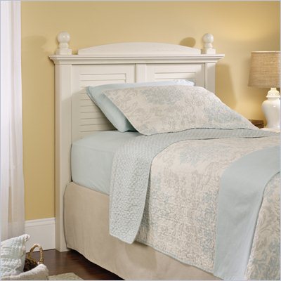 Sauder Harbor View Twin Headboard in Antiqued White