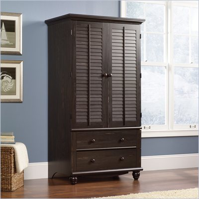 Sauder Harbor View Armoire in Antiqued Paint
