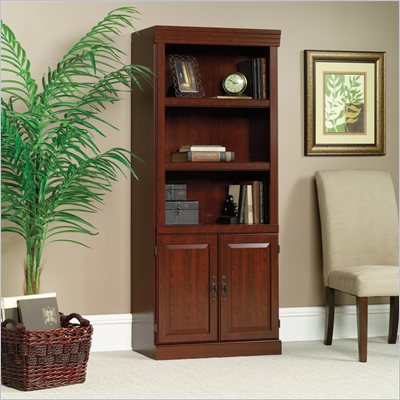 Sauder Wood Furniture on Sauder Heritage Hill 3 Shelves Wood Bookcase With Cabinet In Classic