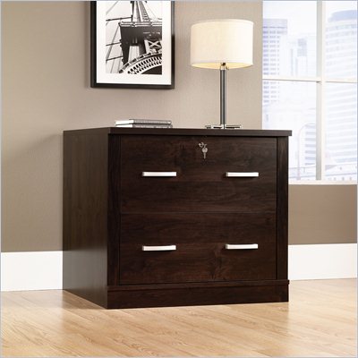 Sauder Office Port File Cabinet in Dark Alder