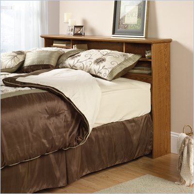 Sauder Orchard Hills Full/Queen Bookcase Headboard in Oak