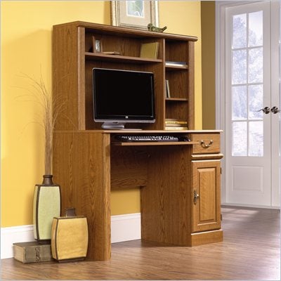 Sauder Wood Furniture on Sauder Orchard Hills Small Wood Computer Desk With Hutch In Oak