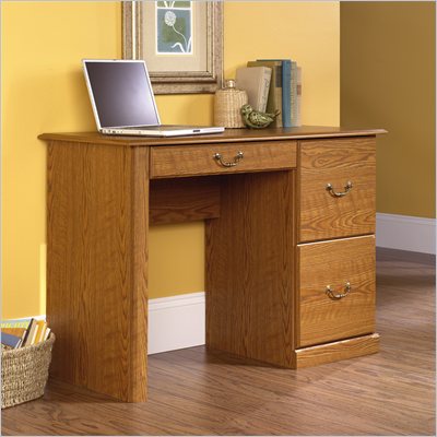 Sauder Orchard Hills Small Wood Computer Desk in Carolina Oak