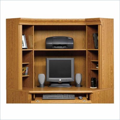Small Corner Desk on Sauder Orchard Hills Small Corner Computer Desk Hutch 402177