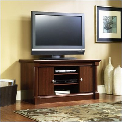 Sauder Palladia Mid Size TV Stand in Cherry Finish