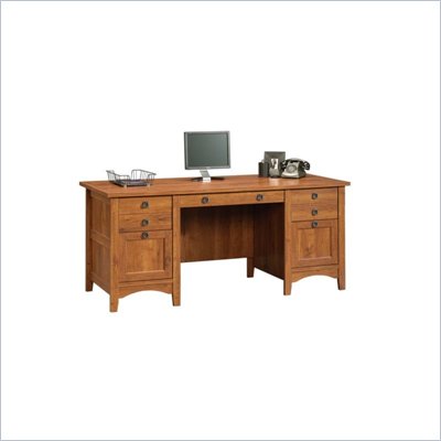 Sauder Rose Valley Executive Desk in Abbey Oak