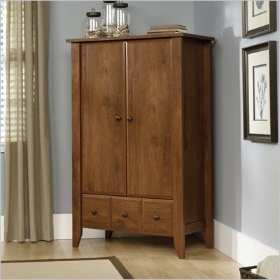 Sauder Shoal Creek Armoire in Oiled Oak