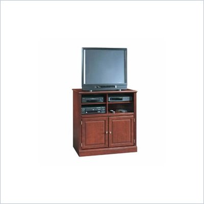 Classic Entertainment TV Stand with Media Storage in Cherry Wood Finish