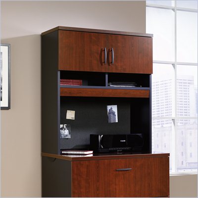 Sauder Via Hutch for Lateral File in Classic Cherry