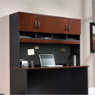 Sauder Via Hutch for Credenza in Classic Cherry