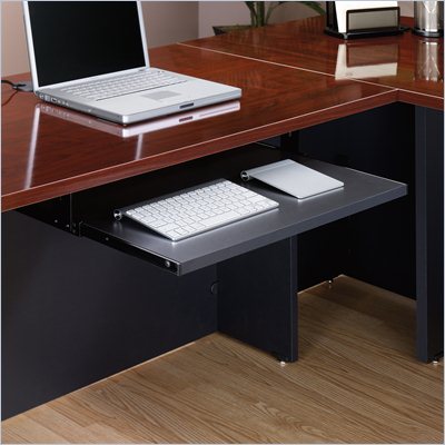 Sauder Via Keyboard Shelf in Soft Black