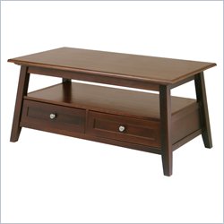 Winsome Angolo Walnut Coffee Table Best Price