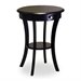 Winsome Wood Sasha Round Accent End Table with Drawer Curved Legs in Black