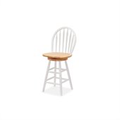 Winsome Windsor 24 Counter Height Swivel Bar Stool in Natural/White