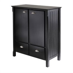 Winsome Timber Solid Wood Cabinet in Black