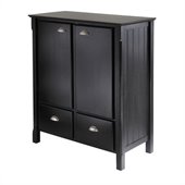 Winsome Timber Solid Wood Cabinet in Black