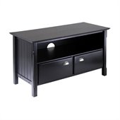 Winsome Timber Solid Wood Plasma/LCD TV Stand in Black