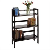 Winsome 3-Tier Stackable and Folding Shelf in Black Beechwood