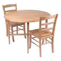 Winsome Hannah Casual 3 PC Dining Set in Light Oak