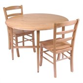 Winsome Hannah Casual 3 PC Dining Set in Light Oak