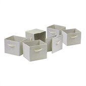 Winsome Capri Foldable Fabric Baskets in Beige (Set of 6)
