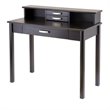 ADD TO YOUR SET: Winsome Liso Wood Writing Desk with Hutch in Dark Espresso
