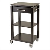 Winsome Linea Kitchen Cart in Espresso
