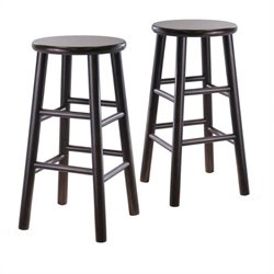 Winsome 24 Counter Height Bar Stools in Espresso (Set of 2)