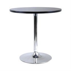 Winsome Round Dining Table in Black with Metal Leg