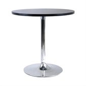 Winsome Spectrum Round Casual Dining Table in Black and Chrome Finish