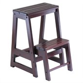 Winsome Double Step Stool in Antique Walnut