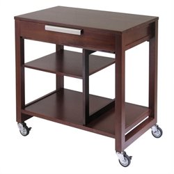 Winsome Mobile Beechwood Computer Desk in Antique Walnut