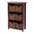 Winsome Milan 4-Tier Medium Storage Shelf with 6 Wired Baskets