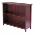 ADD TO YOUR SET: Winsome Milan 2-Tier Long Storage Shelf in Antique Walnut